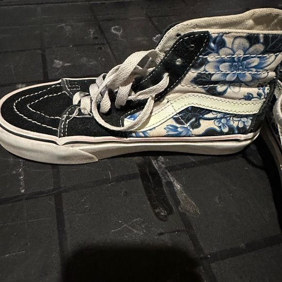 Blue floral high top Vans - Picture 1 of 3